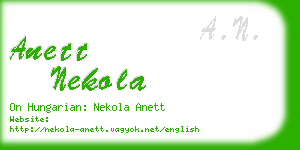 anett nekola business card